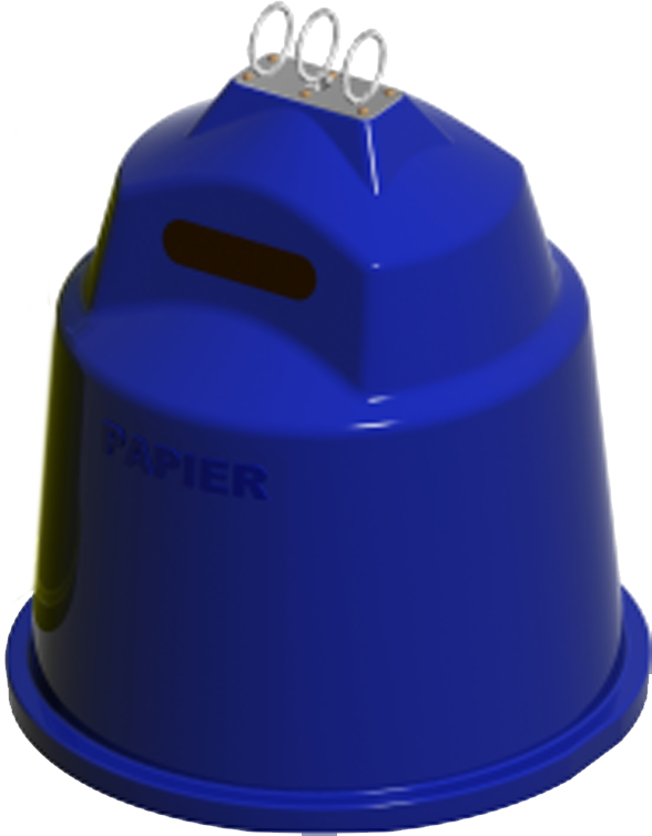 Polyetylénový kontajner 1,3 m3, papier (modrý)