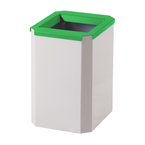 Odpadkový kôš nízky - sivo-zelený