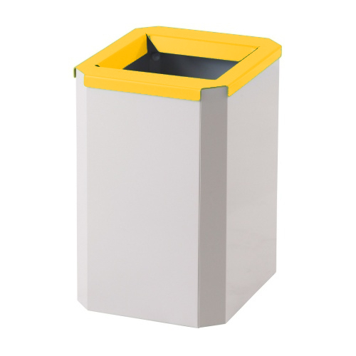 Odpadkový kôš nízky - sivo-žltý