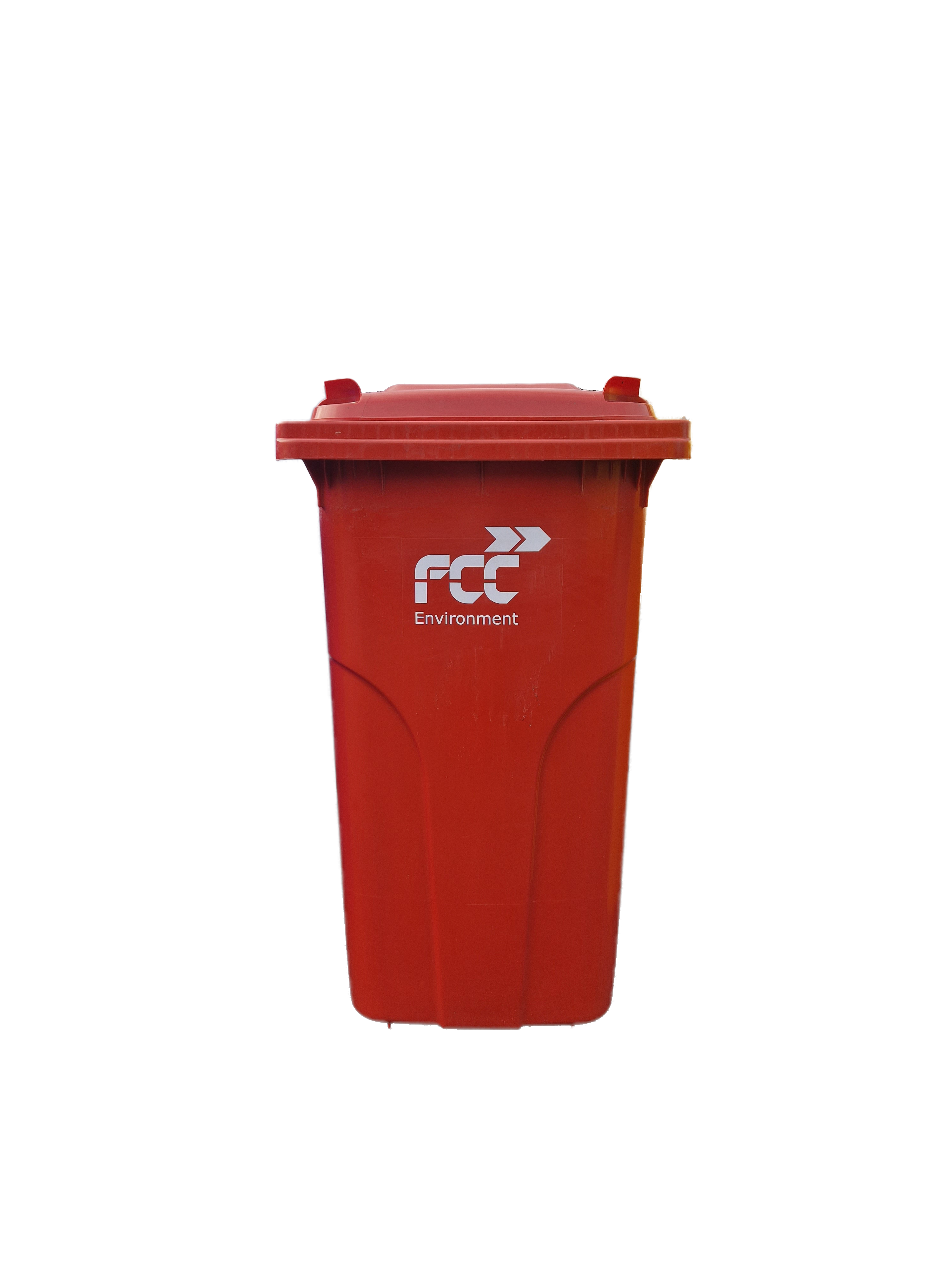 Plastová nádoba s logom - 240 l červená