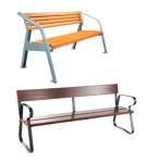 Kovové lavičky a stoly